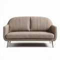 Fabric loveseat with modern design and chrome legs 150 x 90 x 75cm beige